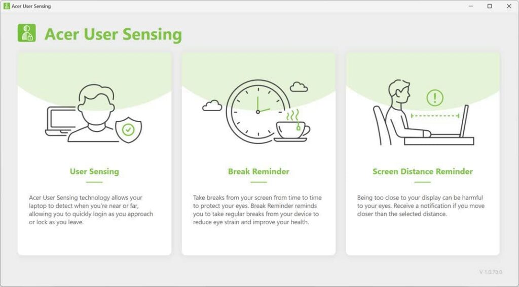 Acer User Sensing